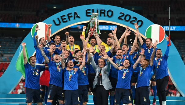 La festa Azzurra a Wembley lo scorso 11 luglio Getty